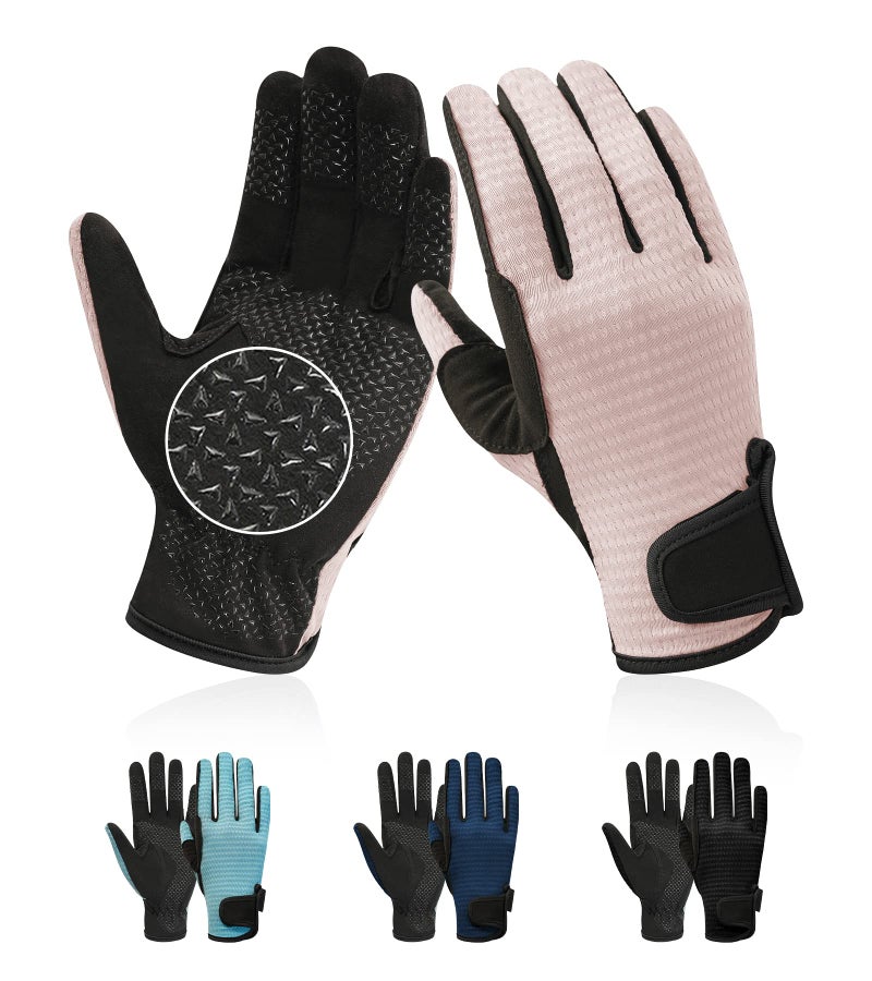 ChinFun Kids Horse Riding Gloves Equestrian Anti Slip Children Horseback Bike Gardening Fishing Cycling Outdoor Activities Riding Gloves Girls Boys Youth - Image 1